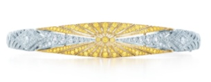 Bransoleta z żółtymi i białymi diamentami wykonana w platynie w stylu Art Deco. Źródło: Tiffany & Co.